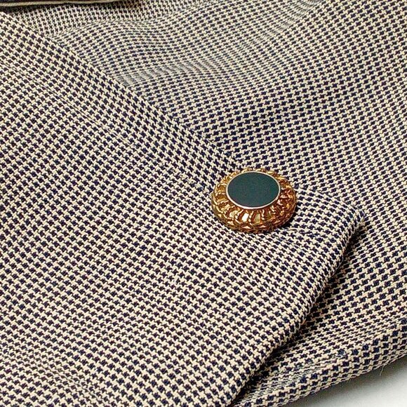 Vintage '80s Perceptions IreneB Blazer Top Border Collar Military-Style Lady(12) - Picture 14 of 14